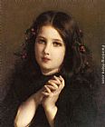 Hair Wall Art - A Young Girl with Holly Berries in her Hair